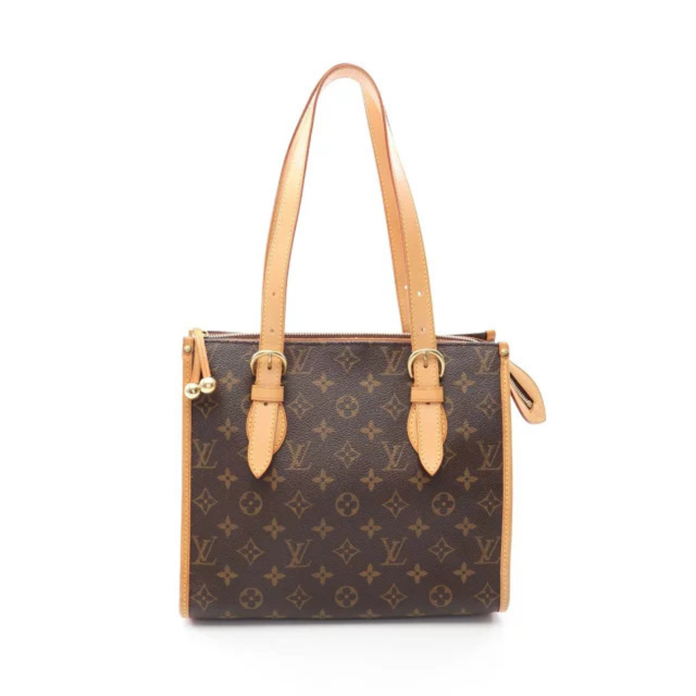 Louis Vuitton Popincourt Au Tote Bag canvas leather Monogram brown